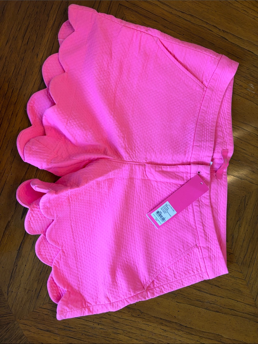 Lilly Pulitzer Neon Pink Scallop-Hem Skort